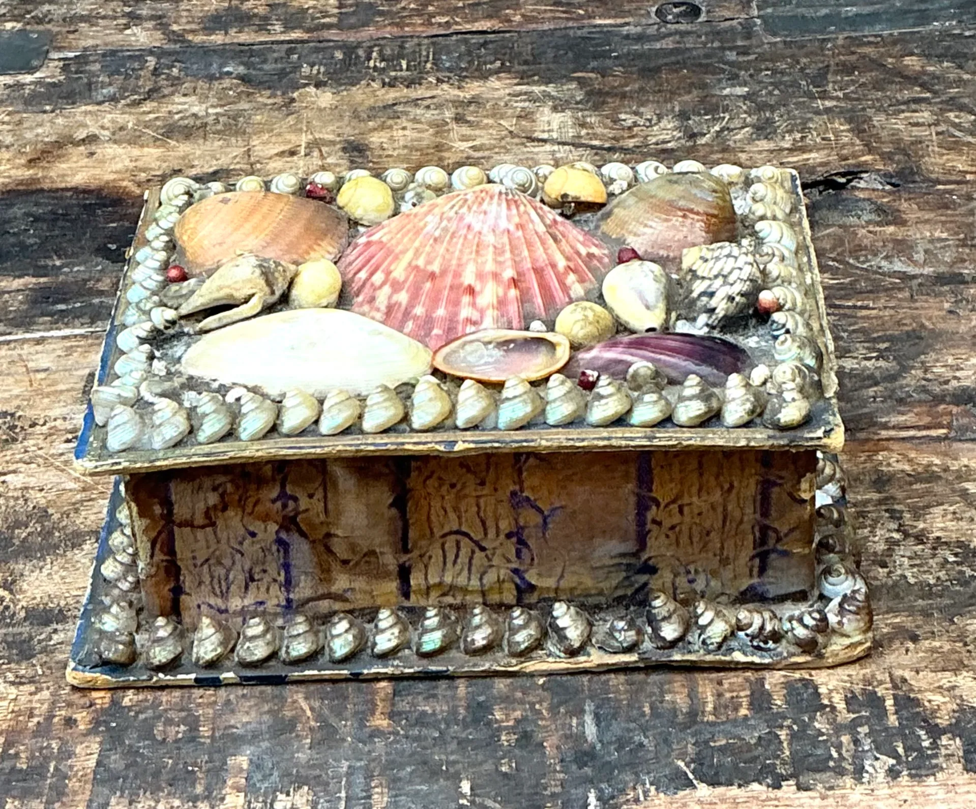 Vintage Shell Embellished Keepsake Box — additional photo 5