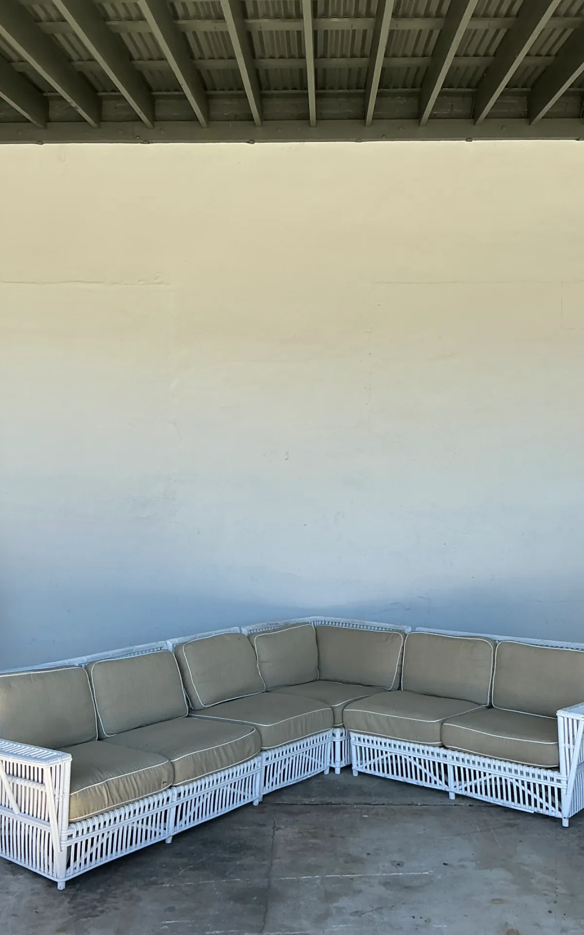 Vintage Stick Rattan Sectional Sofa After Bielecky Brothers — additional photo 5