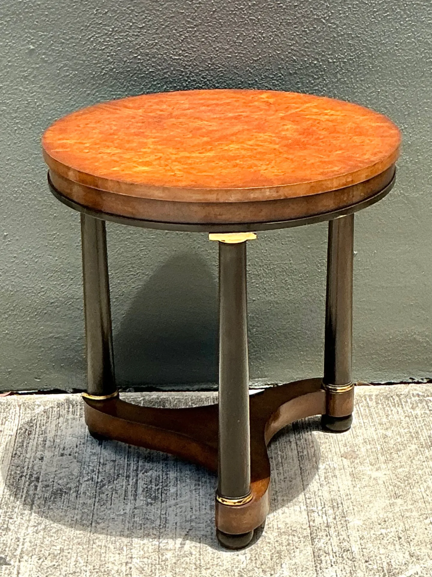 Vintage Richel Muebles Neoclassical Burl Side Table — additional photo 2
