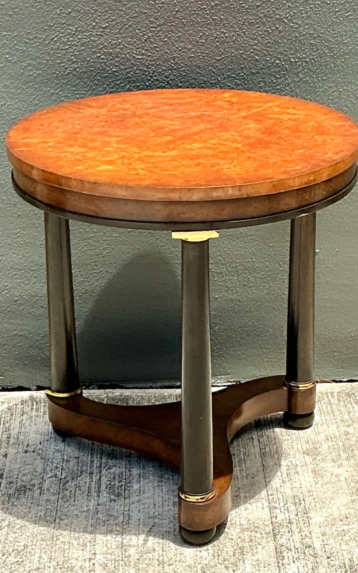 Vintage Richel Muebles Neoclassical Burl Side Table — additional photo 2