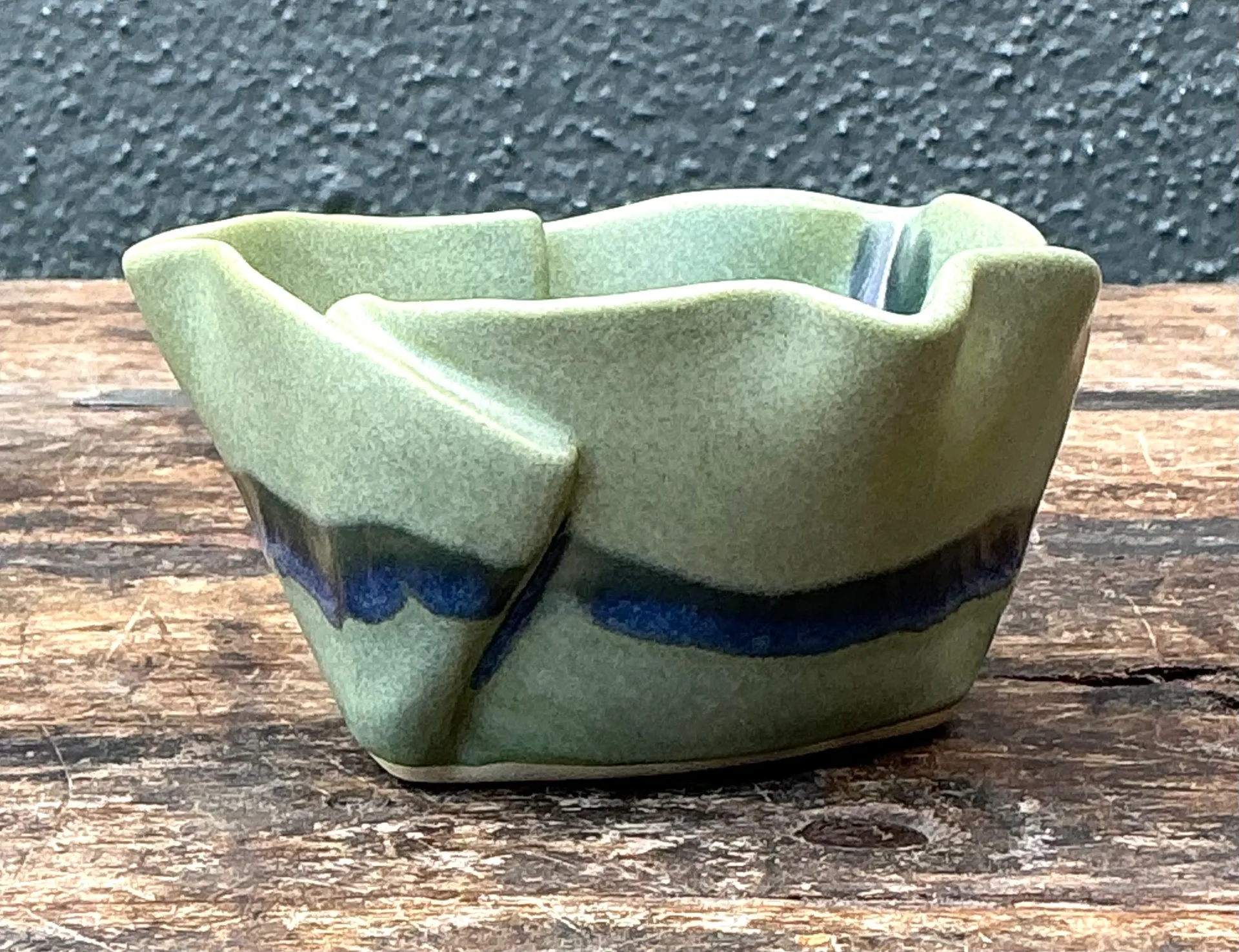 Vintage Organic Form Pottery Bowl — additional photo 3