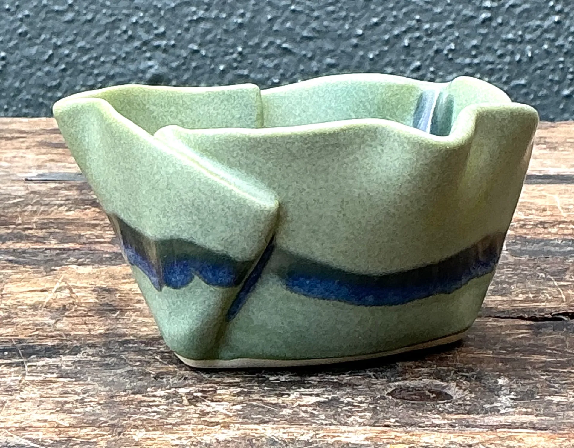Vintage Organic Form Pottery Bowl — additional photo 5