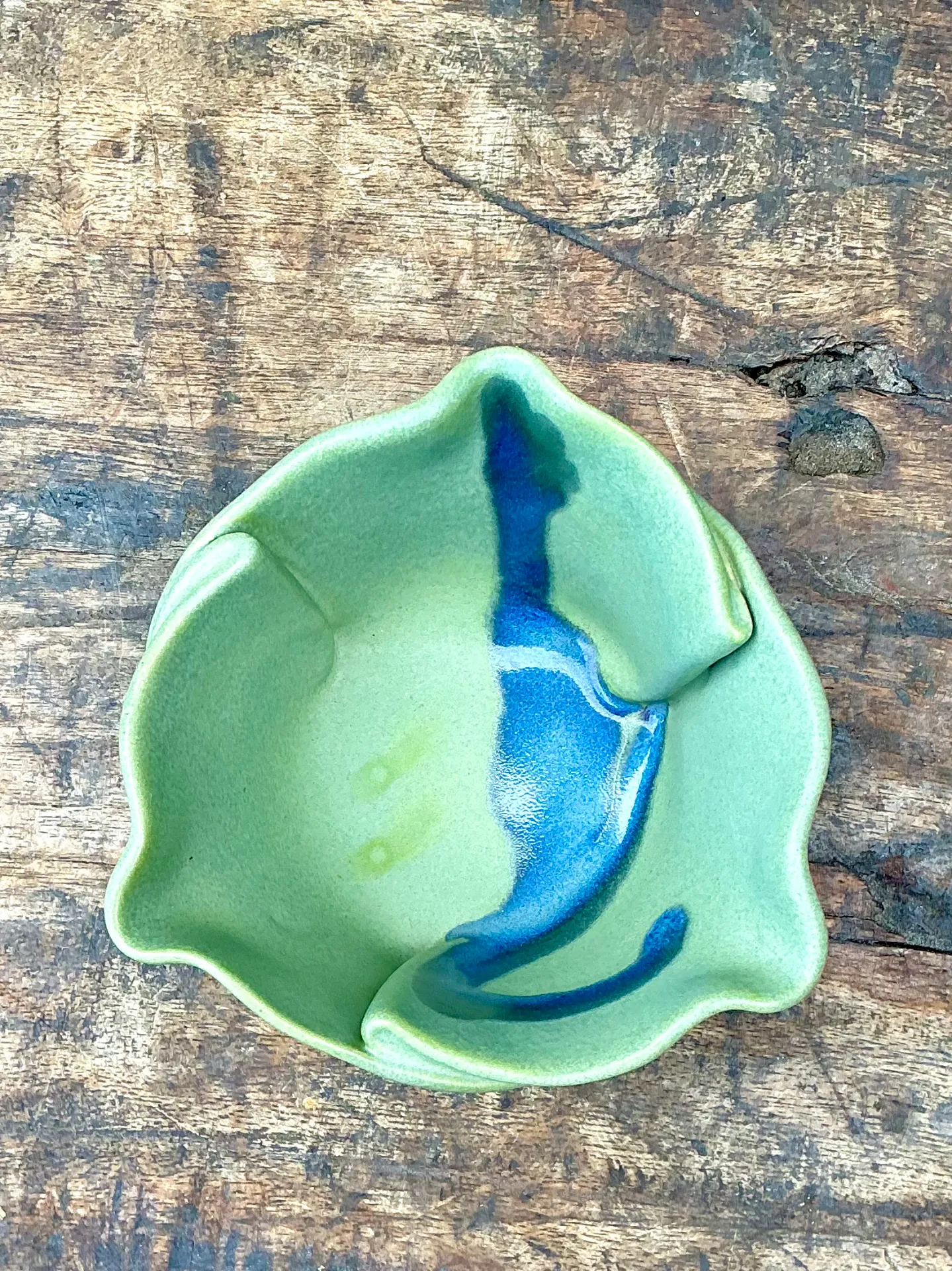 Vintage Organic Form Pottery Bowl — additional photo 7