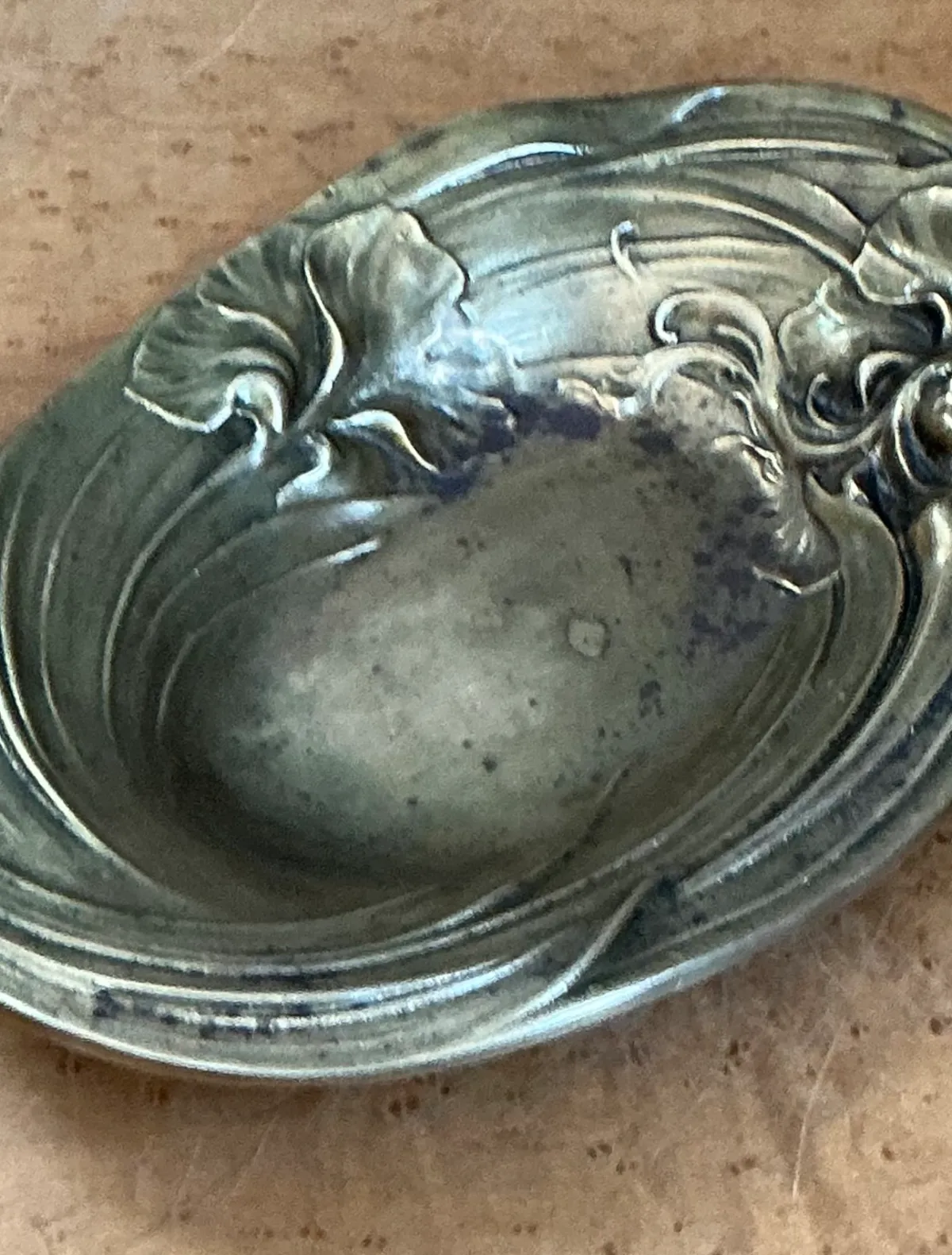 Vintage Art Nouveau Brass Tray — additional photo 4