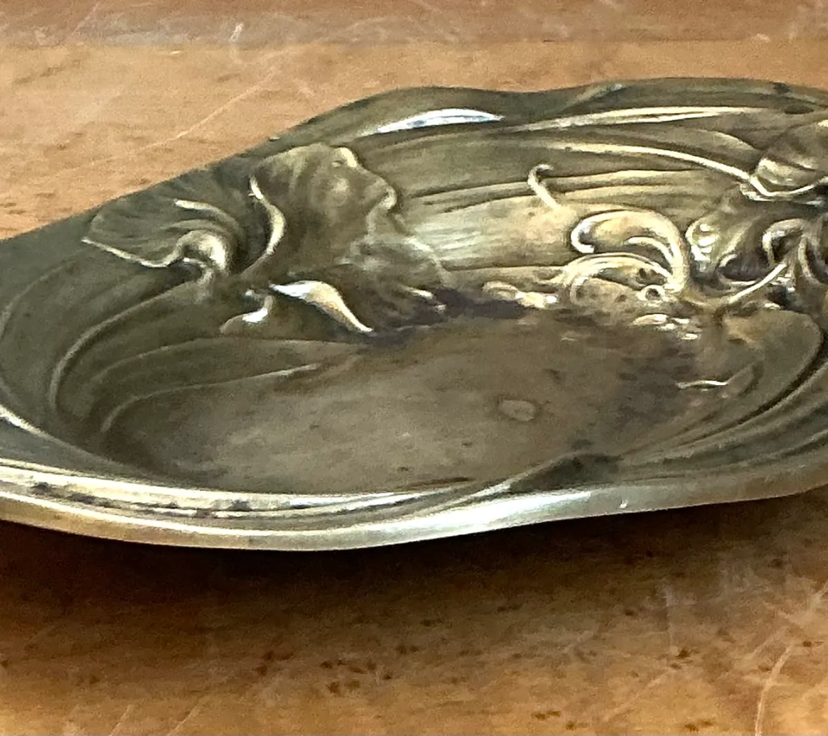 Vintage Art Nouveau Brass Tray — additional photo 6
