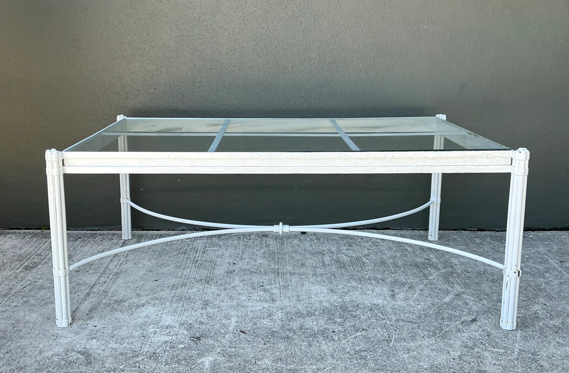Vintage Metal and Glass Coffee Table — additional photo 8