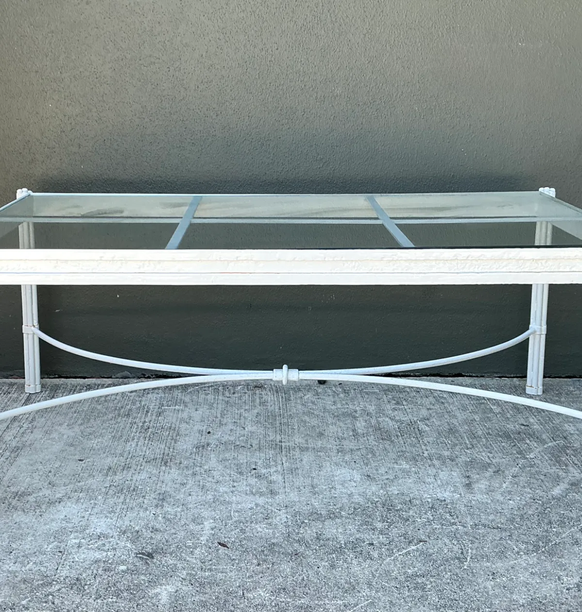Vintage Metal and Glass Coffee Table — additional photo 8