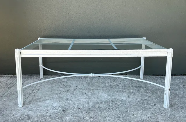 Vintage Metal and Glass Coffee Table — additional photo 8