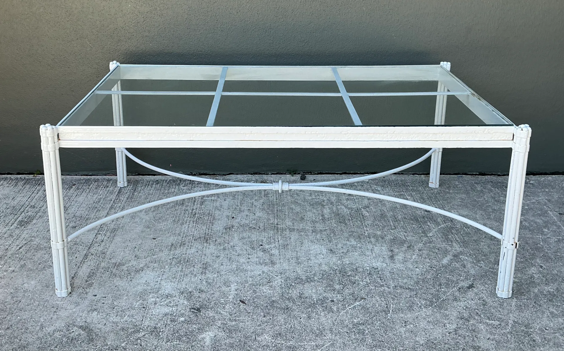 Vintage Metal and Glass Coffee Table — additional photo 3