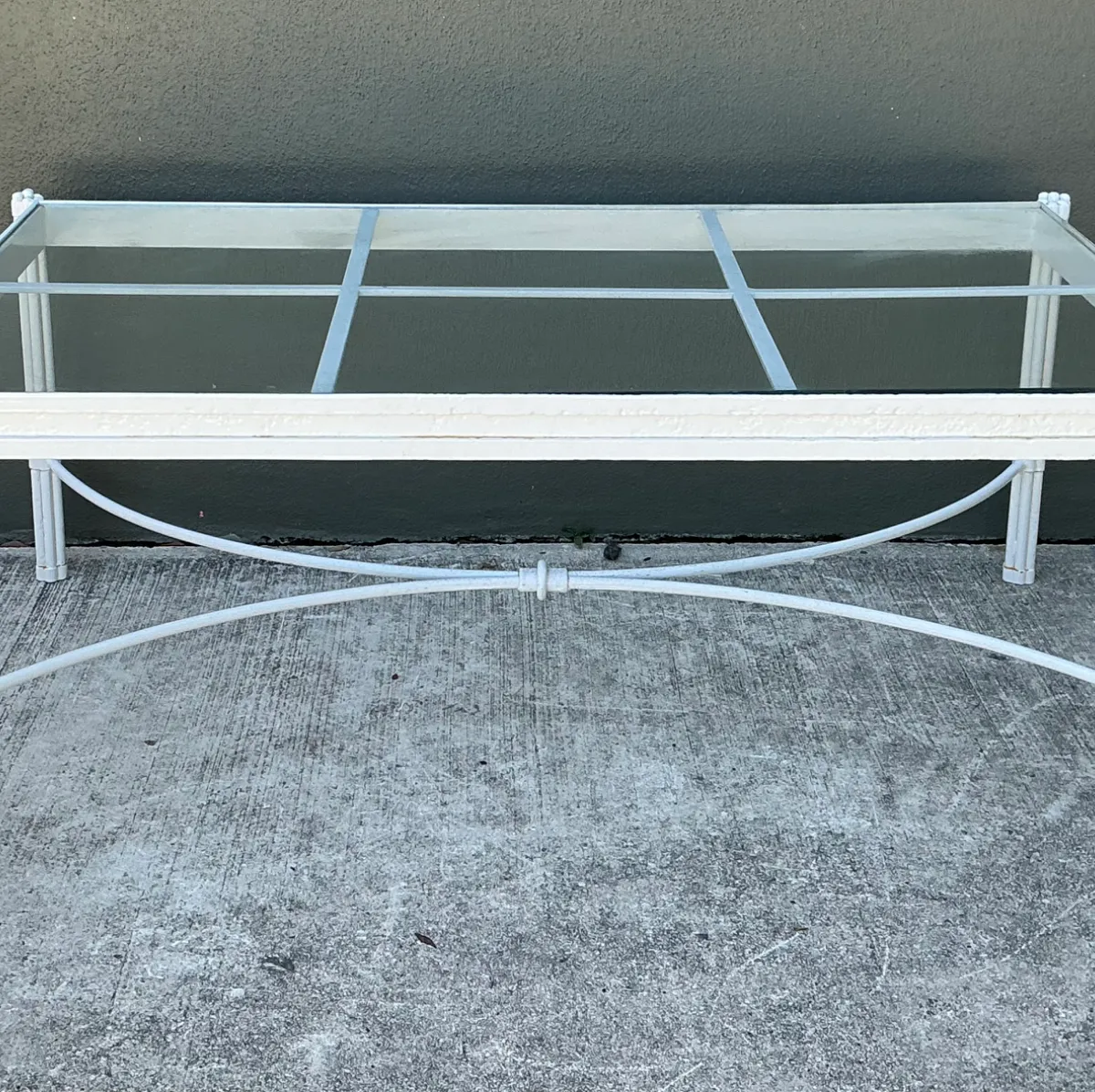 Vintage Metal and Glass Coffee Table — additional photo 3
