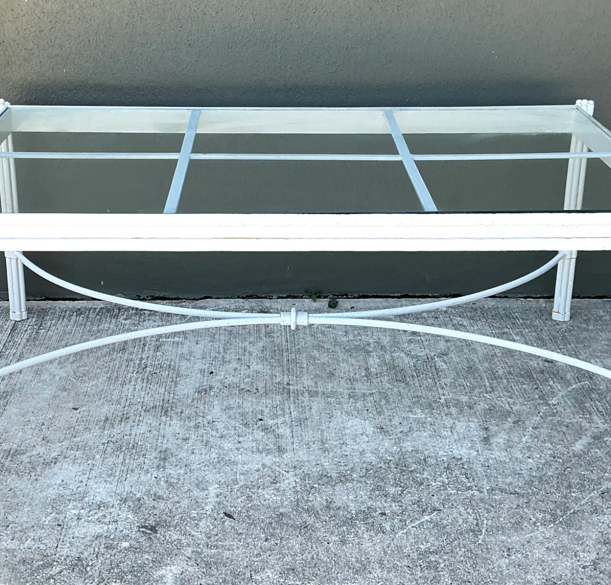 Vintage Metal and Glass Coffee Table — additional photo 5