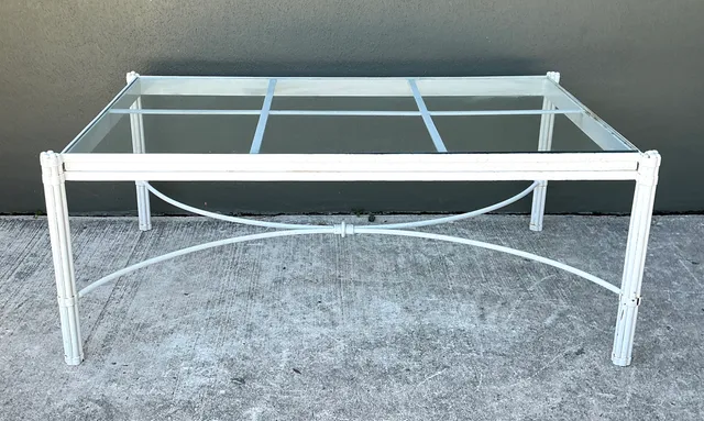 Vintage Metal and Glass Coffee Table — additional photo 5