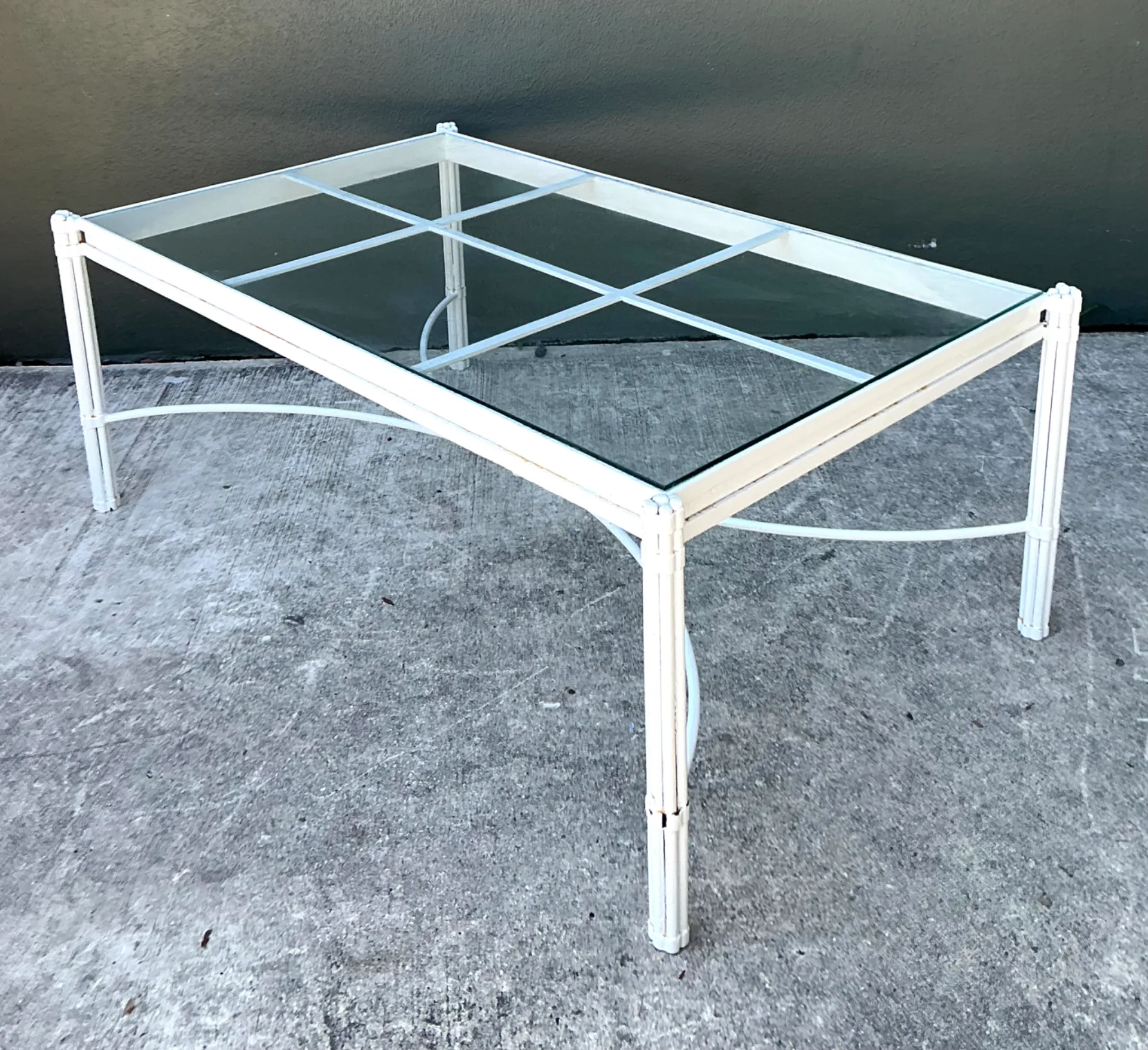 Vintage Metal and Glass Coffee Table — additional photo 2