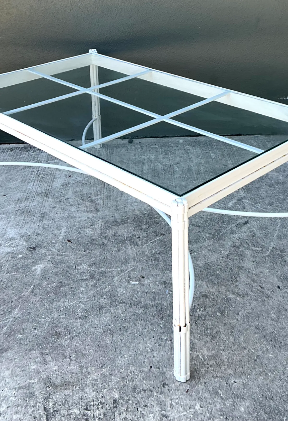 Vintage Metal and Glass Coffee Table — additional photo 2