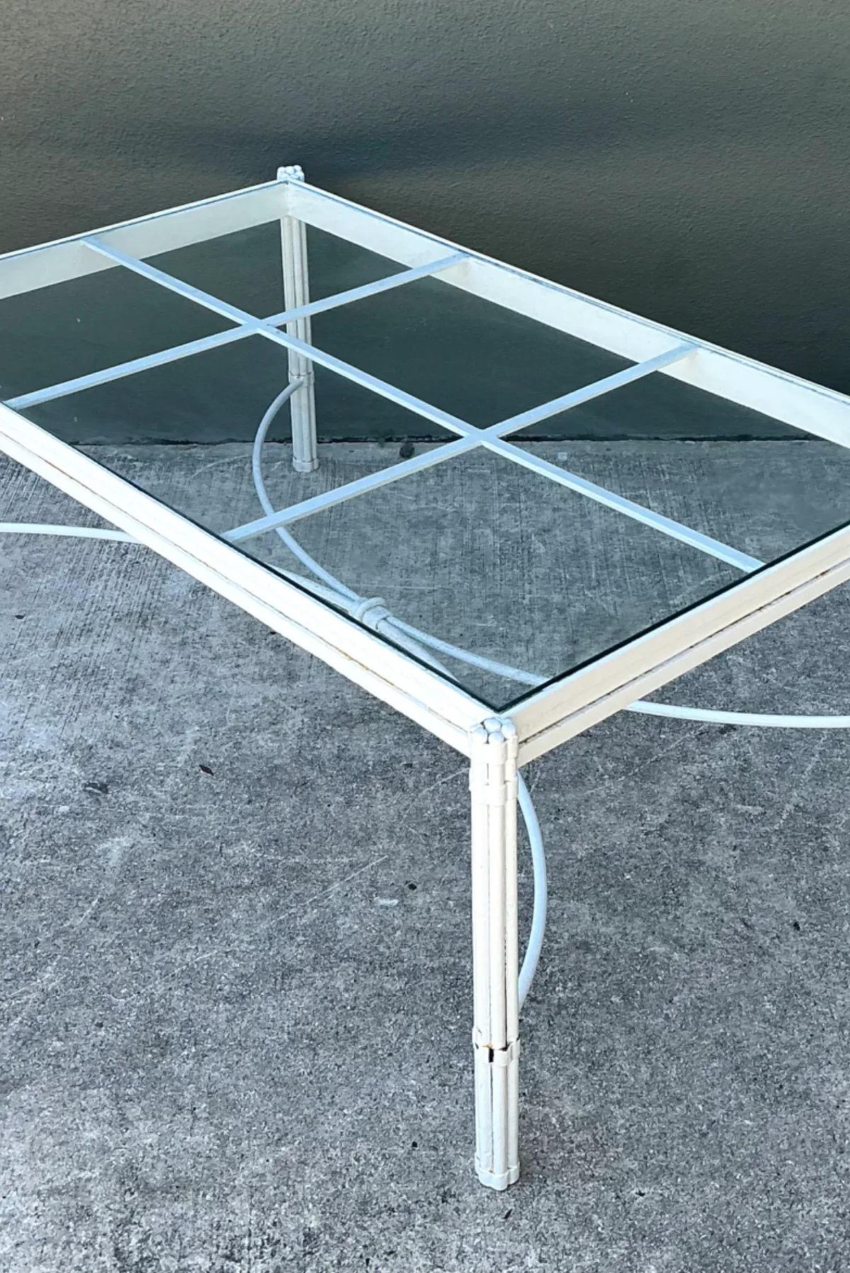 Vintage Metal and Glass Coffee Table — additional photo 4