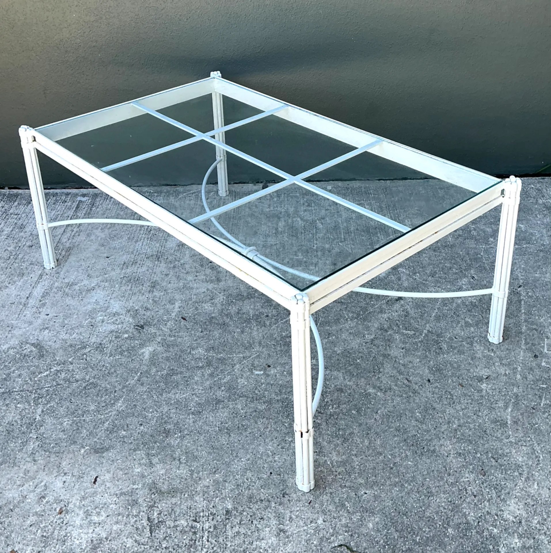 Vintage Metal and Glass Coffee Table — additional photo 6