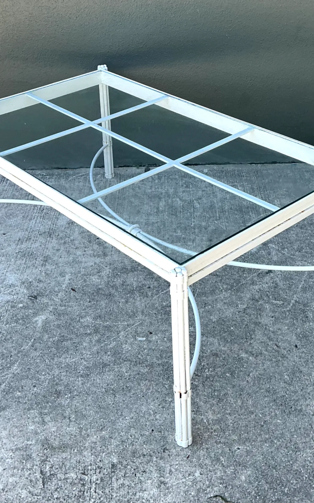 Vintage Metal and Glass Coffee Table — additional photo 6