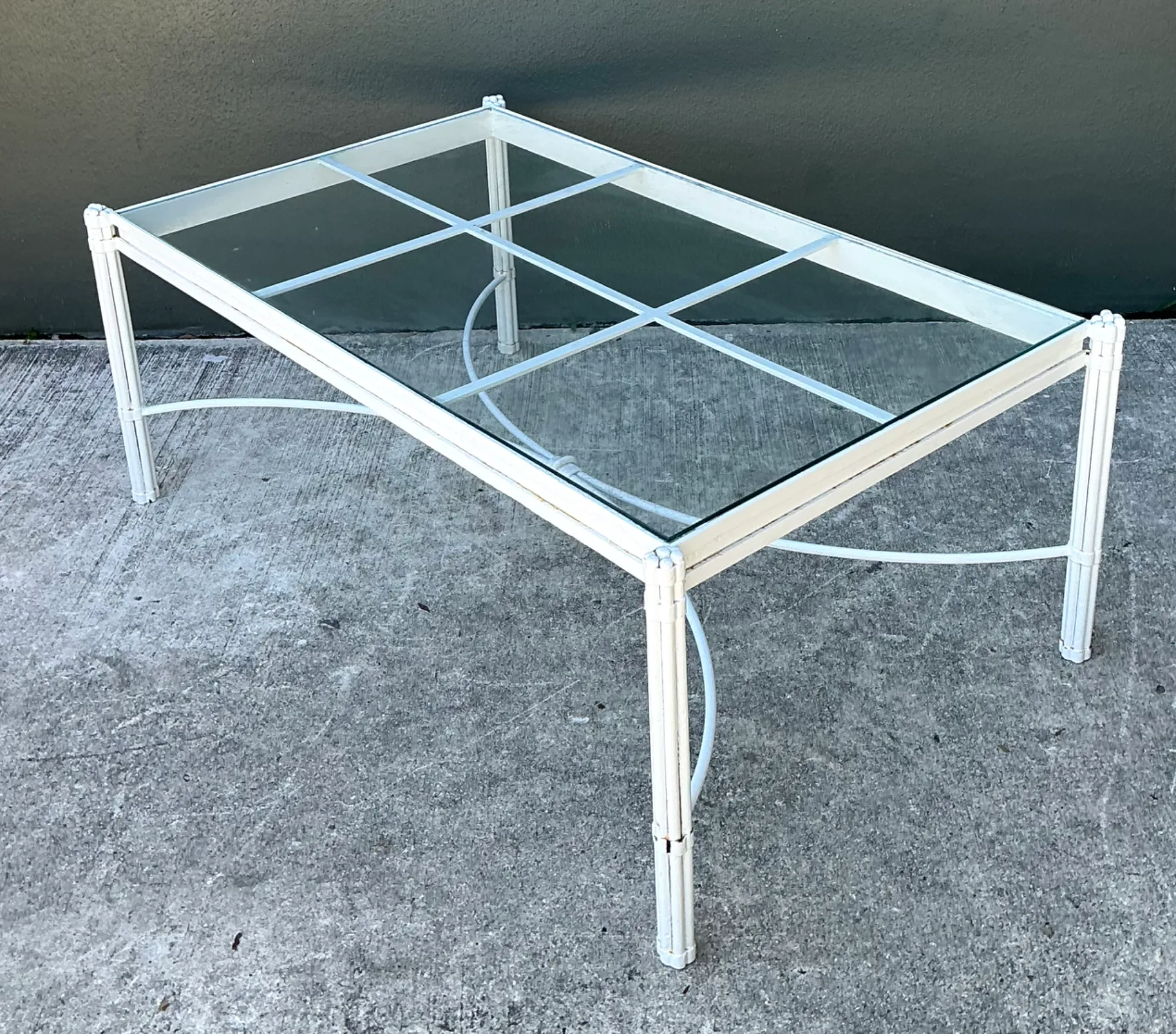 Vintage Metal and Glass Coffee Table — additional photo 7