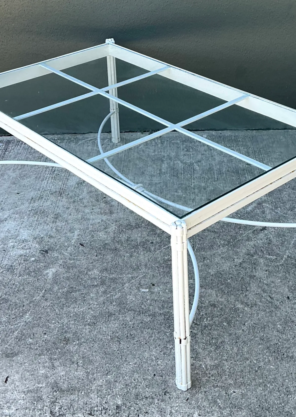 Vintage Metal and Glass Coffee Table — additional photo 7