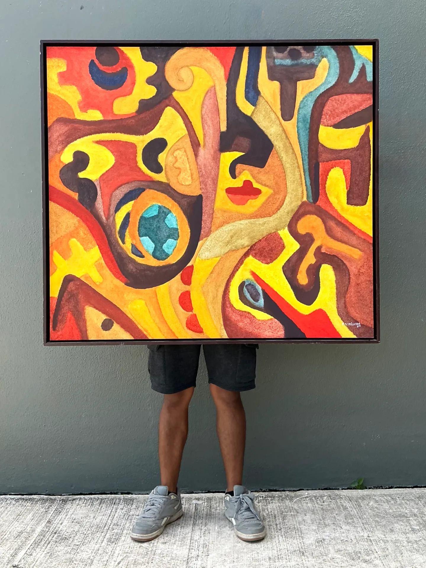 Vintage Original Abstract Oil On Canvas — additional photo 4