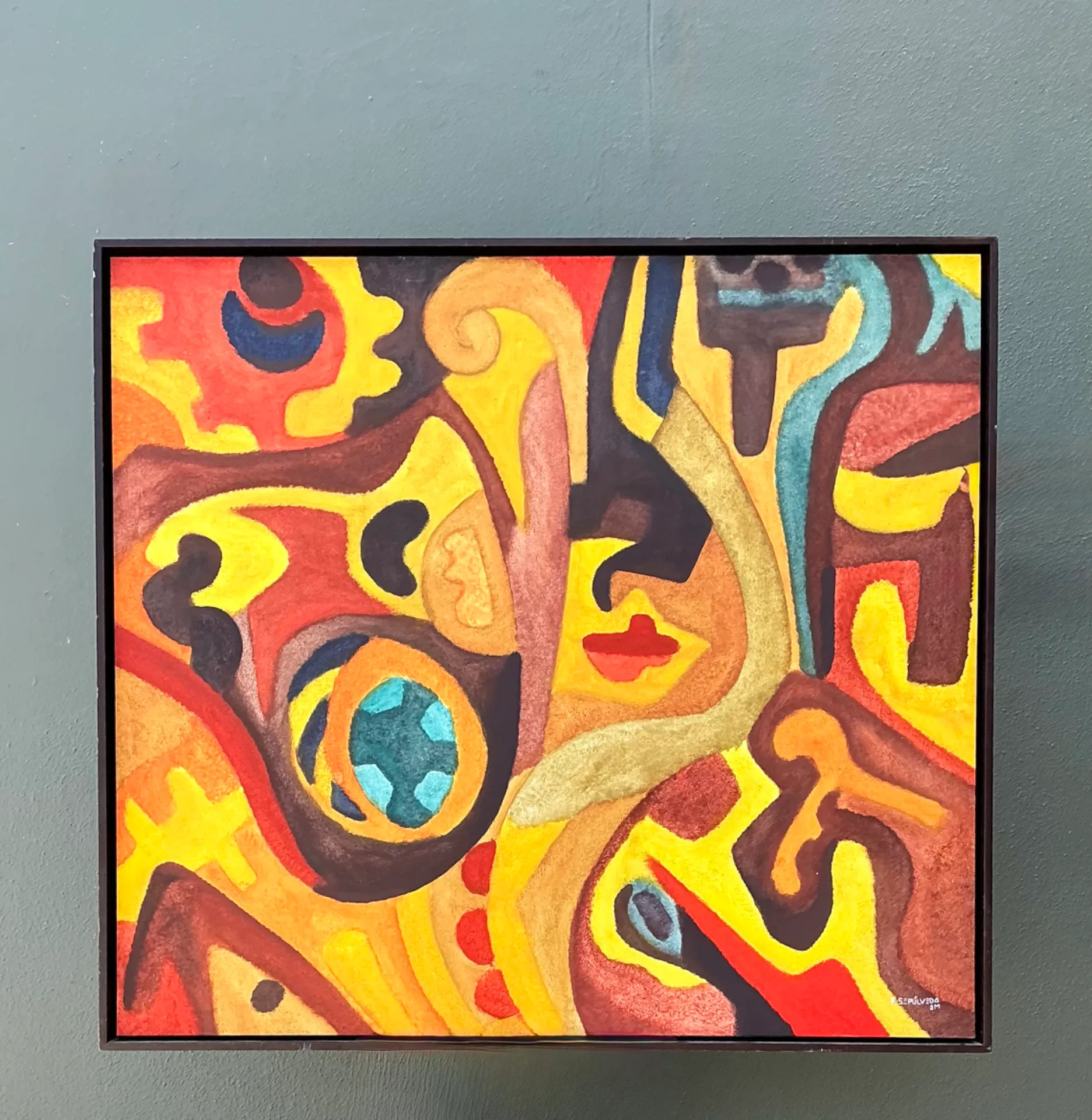 Vintage Original Abstract Oil On Canvas — additional photo 8