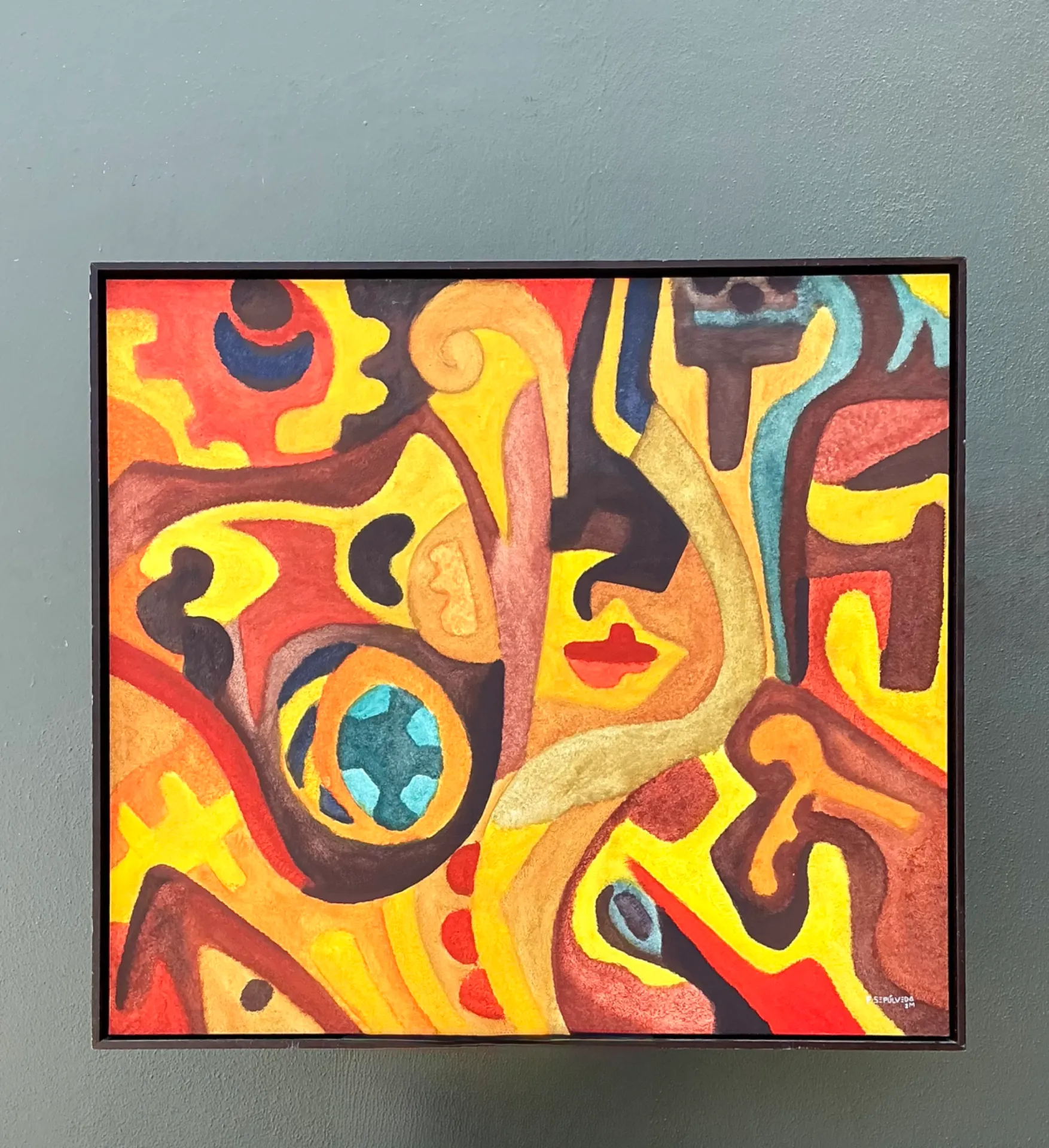 Vintage Original Abstract Oil On Canvas — additional photo 6