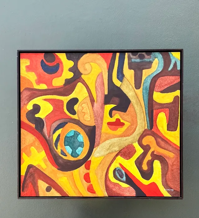 Vintage Original Abstract Oil On Canvas — additional photo 6