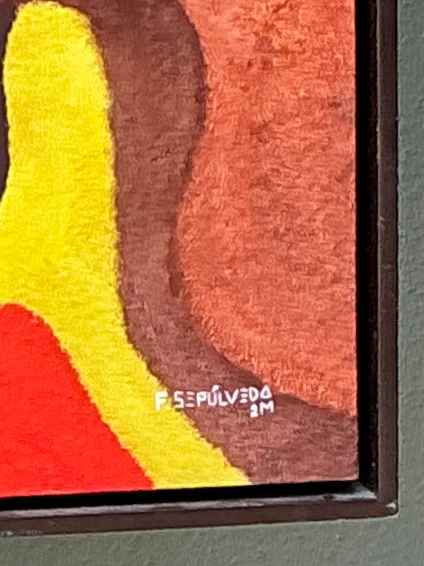 Vintage Original Abstract Oil On Canvas — additional photo 3