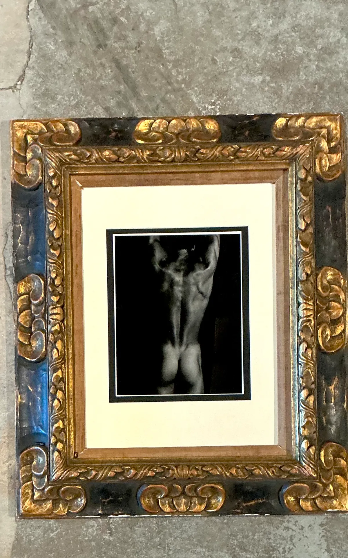 Vintage Framed Male Nude Study on Paper — additional photo 5