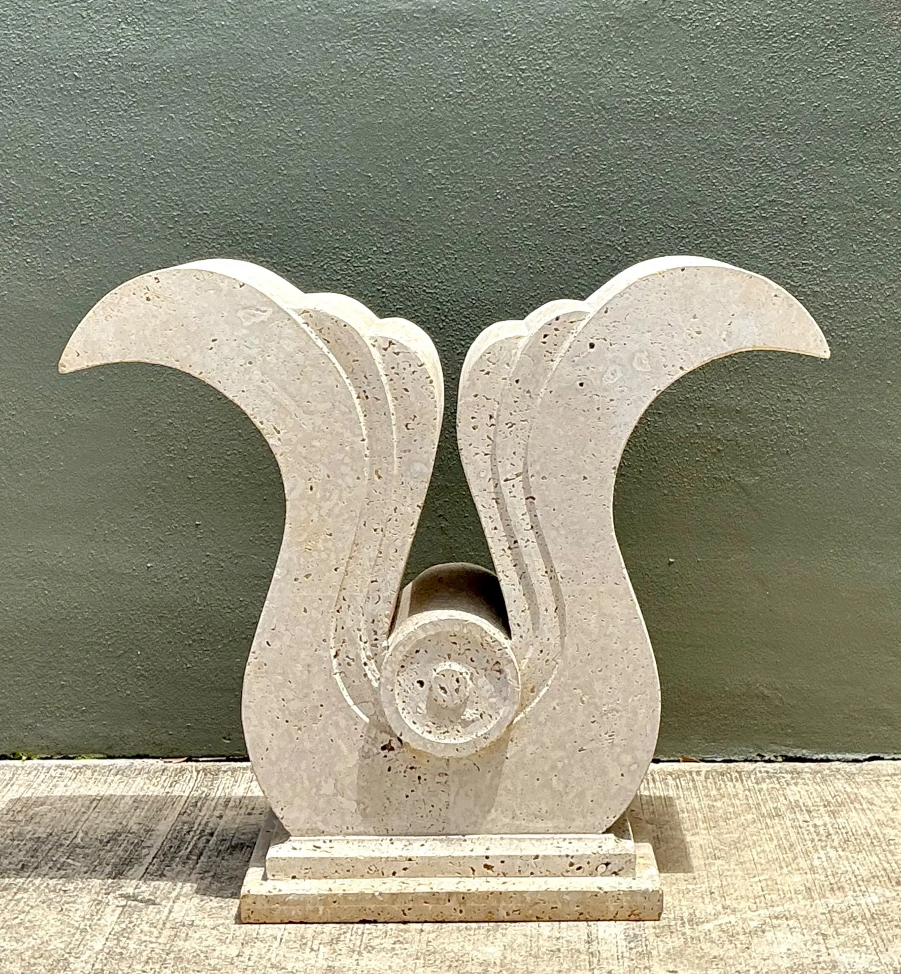 Vintage Deco Coquina Console Table Pedestal — additional photo 6