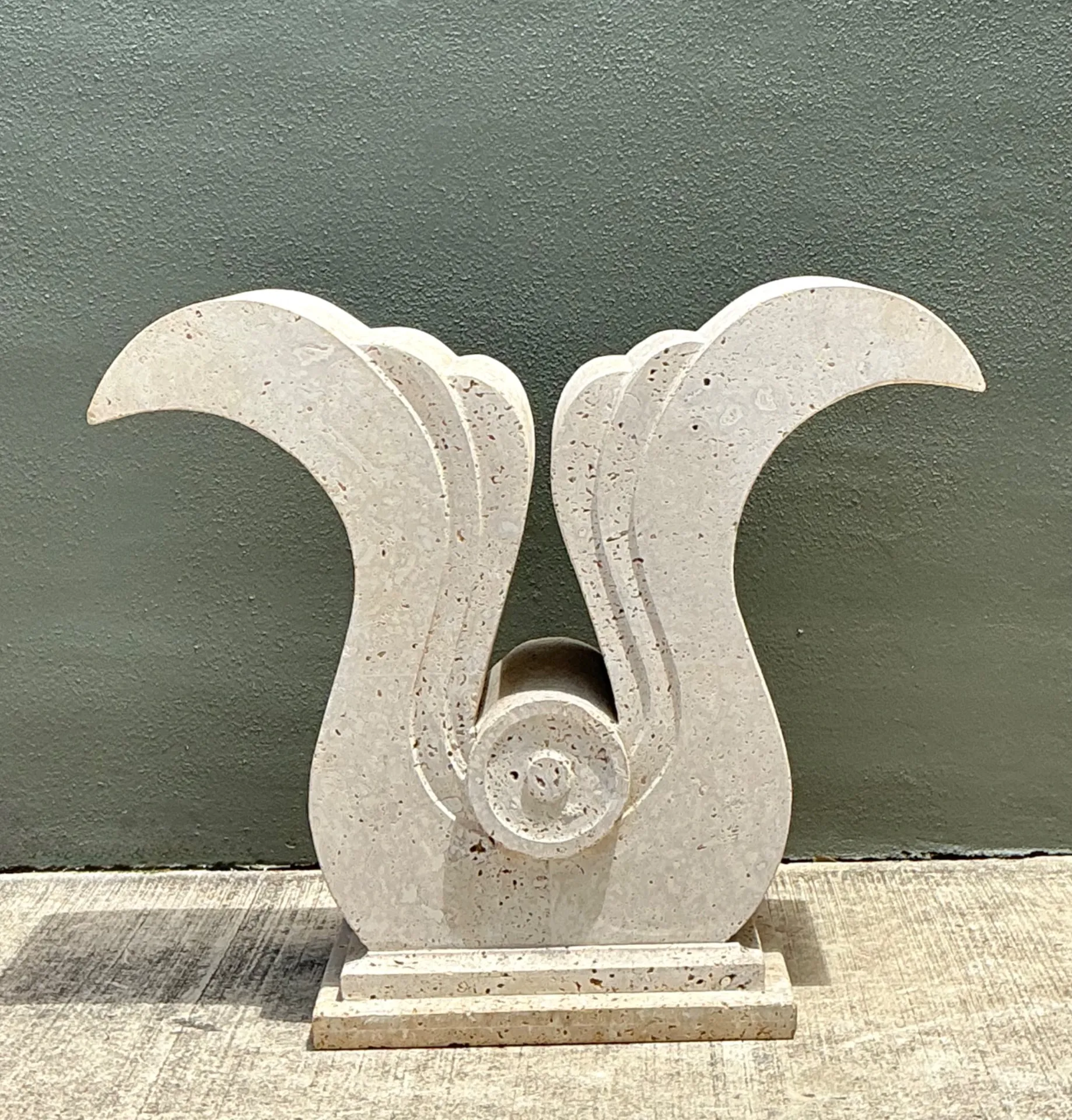 Vintage Deco Coquina Console Table Pedestal — additional photo 7