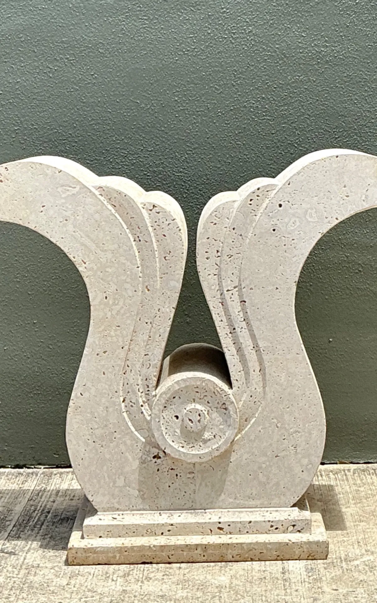 Vintage Deco Coquina Console Table Pedestal — additional photo 7