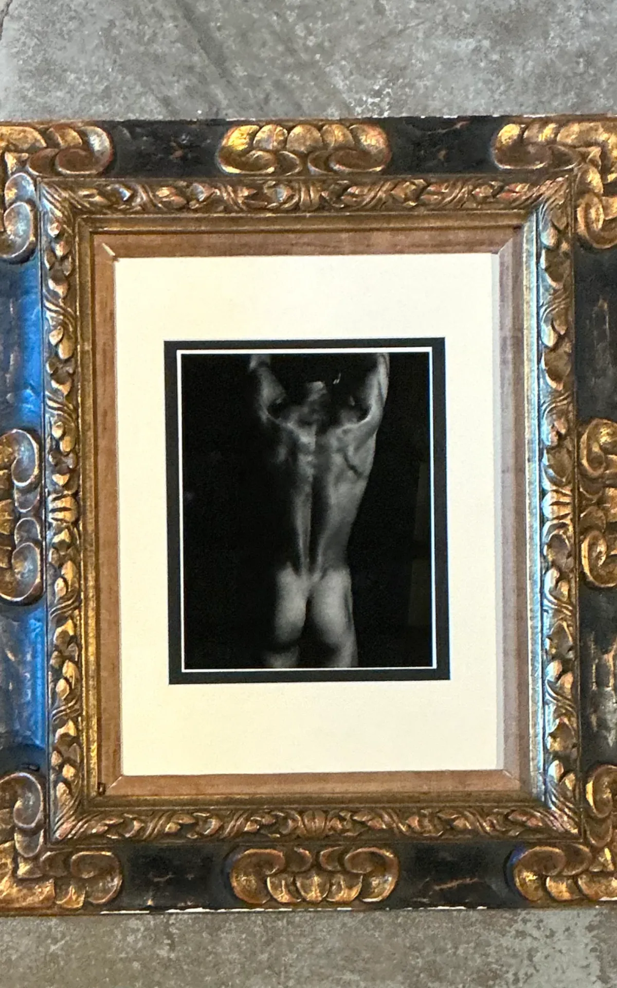 Vintage Framed Male Nude Study on Paper — additional photo 4