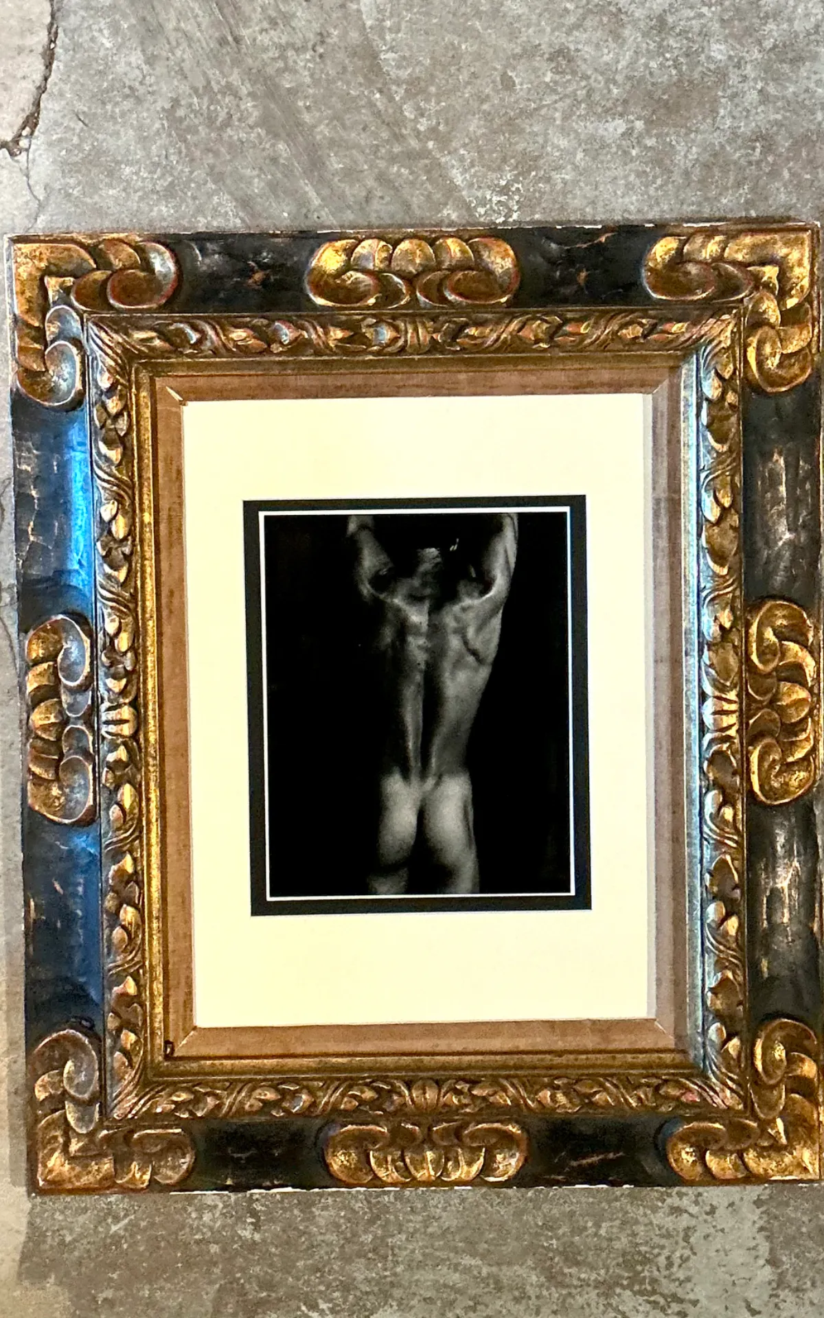 Vintage Framed Male Nude Study on Paper — additional photo 8