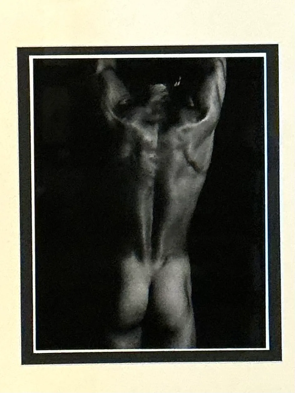 Vintage Framed Male Nude Study on Paper — additional photo 3