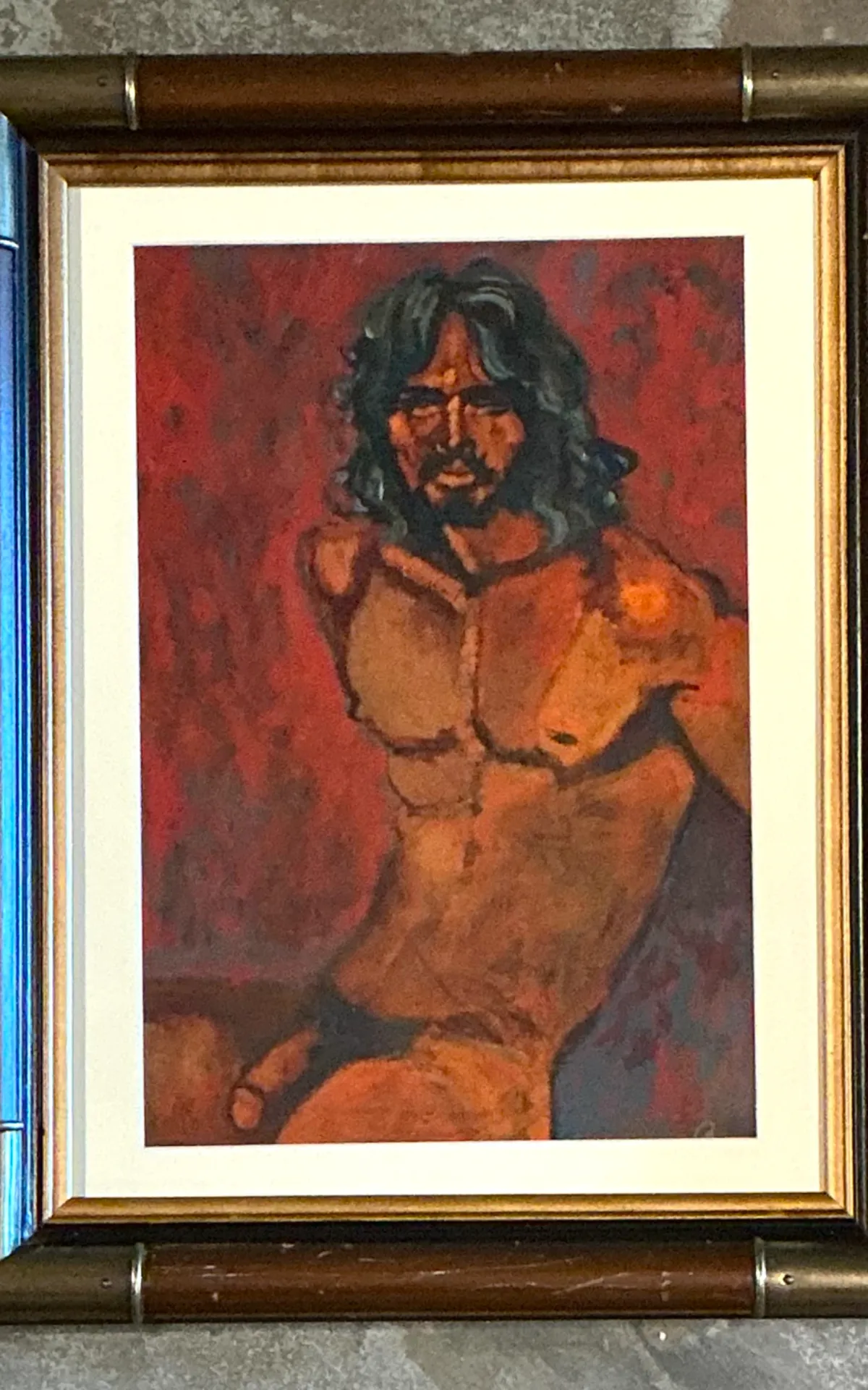 Vintage Figurative Oil Painting in Wood Frame — additional photo 4