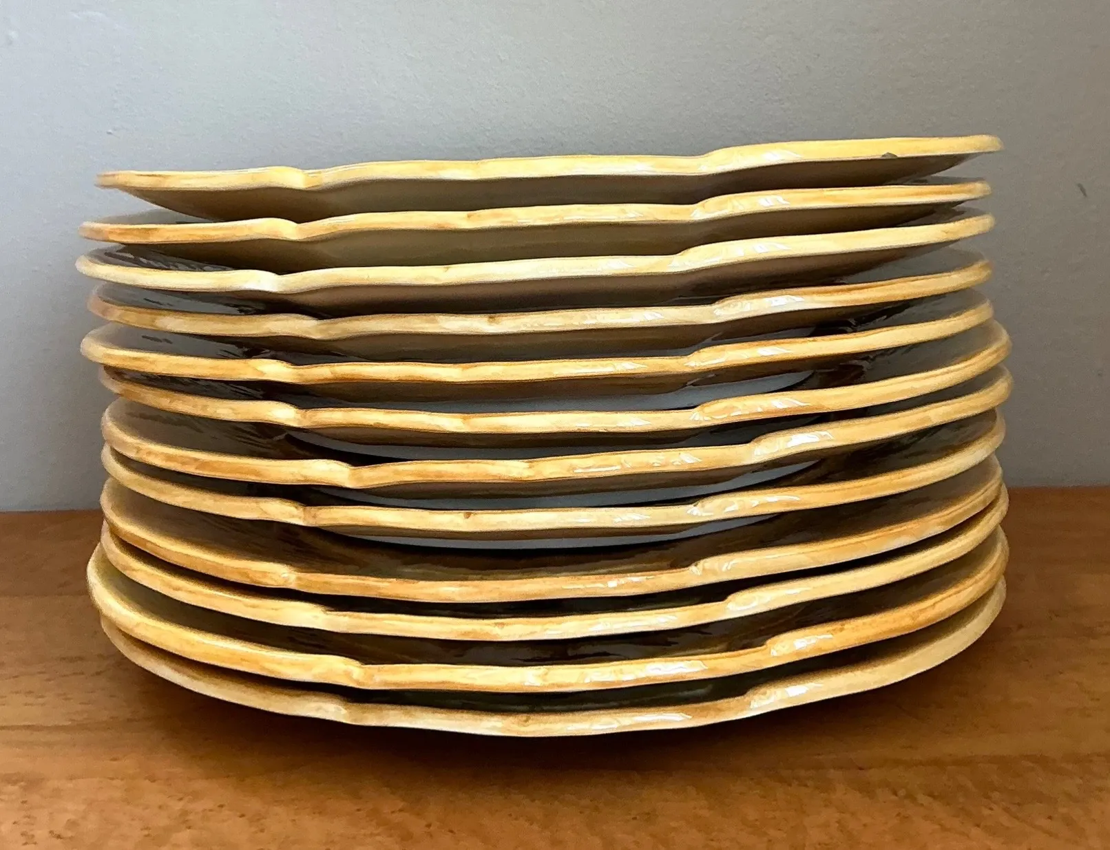 Vintage Italian Botanical Ceramic Dinner Plates - Set of 12 — additional photo 8