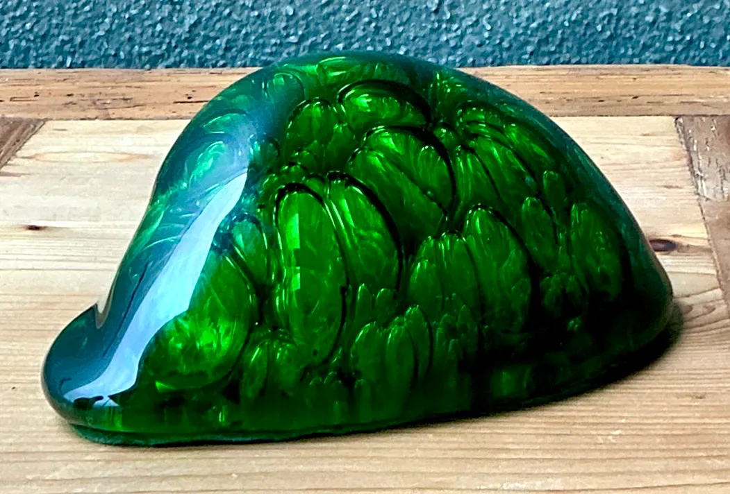 Vintage Green Glass Abstract Sculpture — additional photo 7