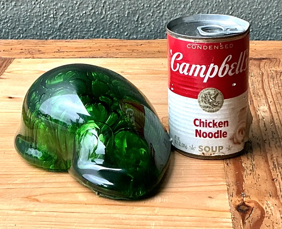 Vintage Green Glass Abstract Sculpture — additional photo 4