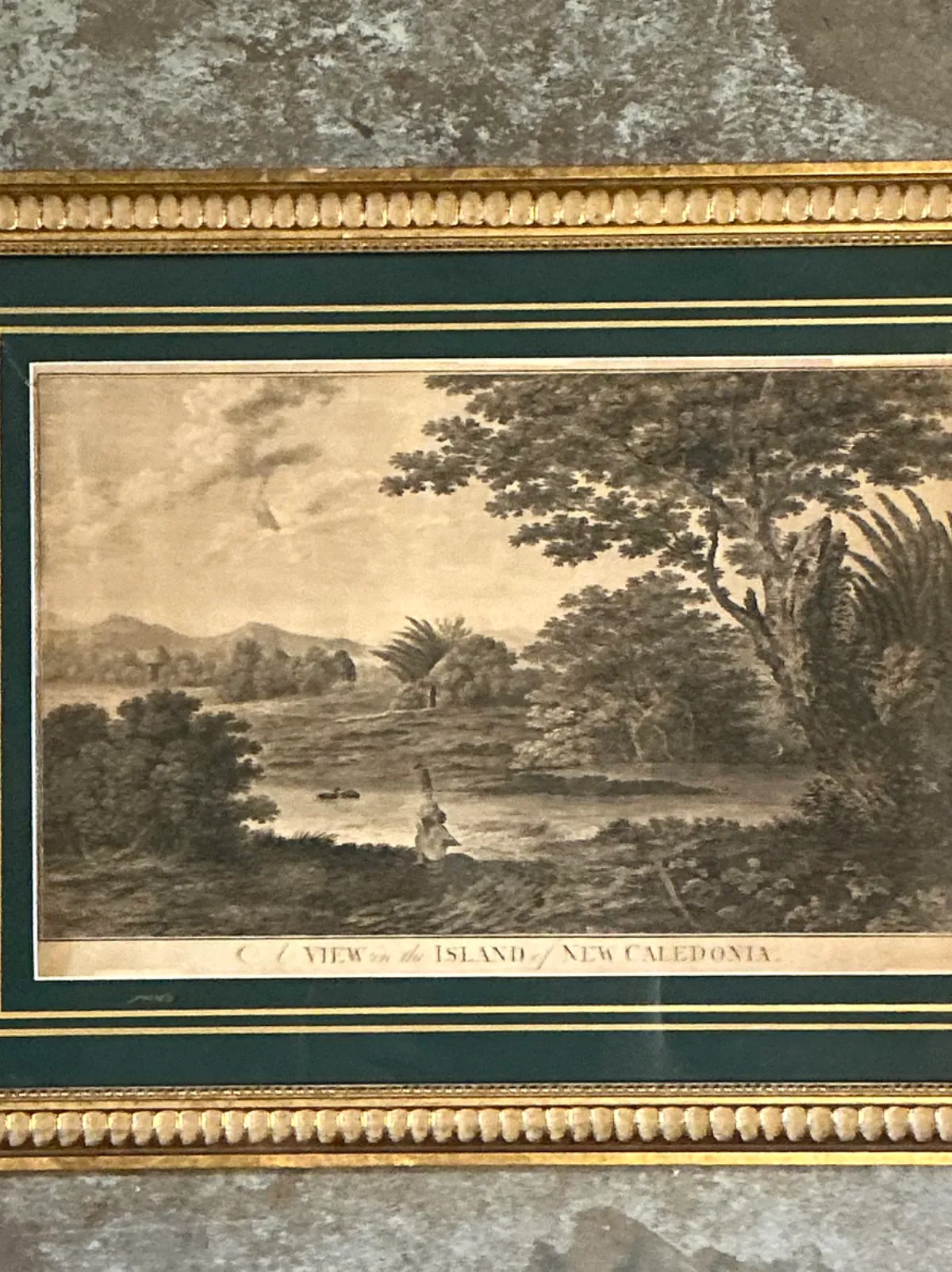 Vintage Framed New Caledonia Island Print — additional photo 6