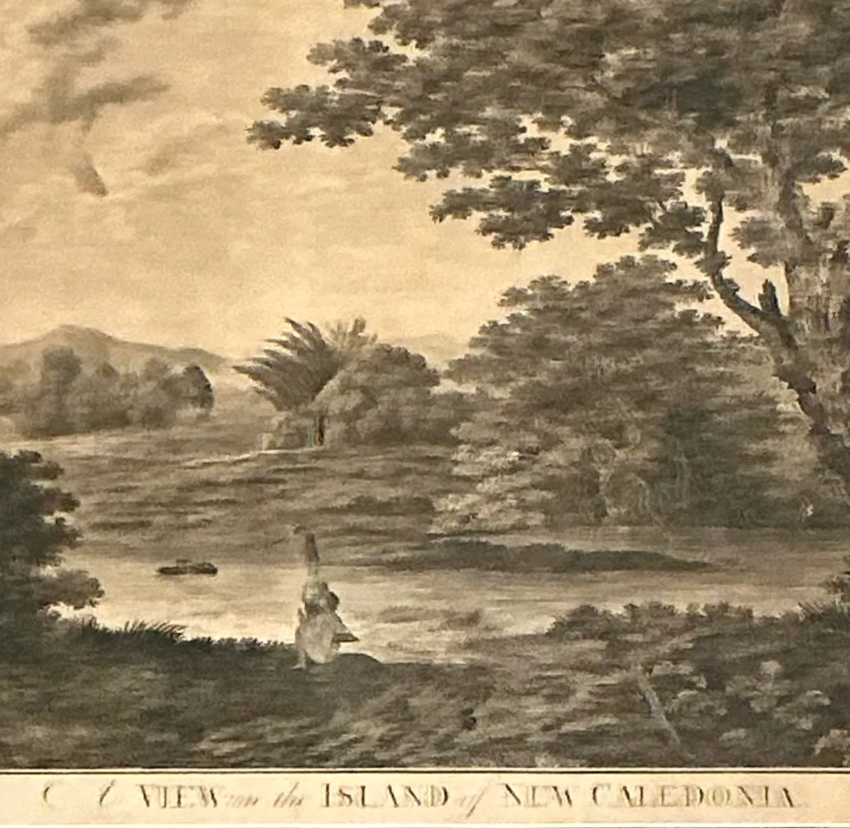 Vintage Framed New Caledonia Island Print — additional photo 2