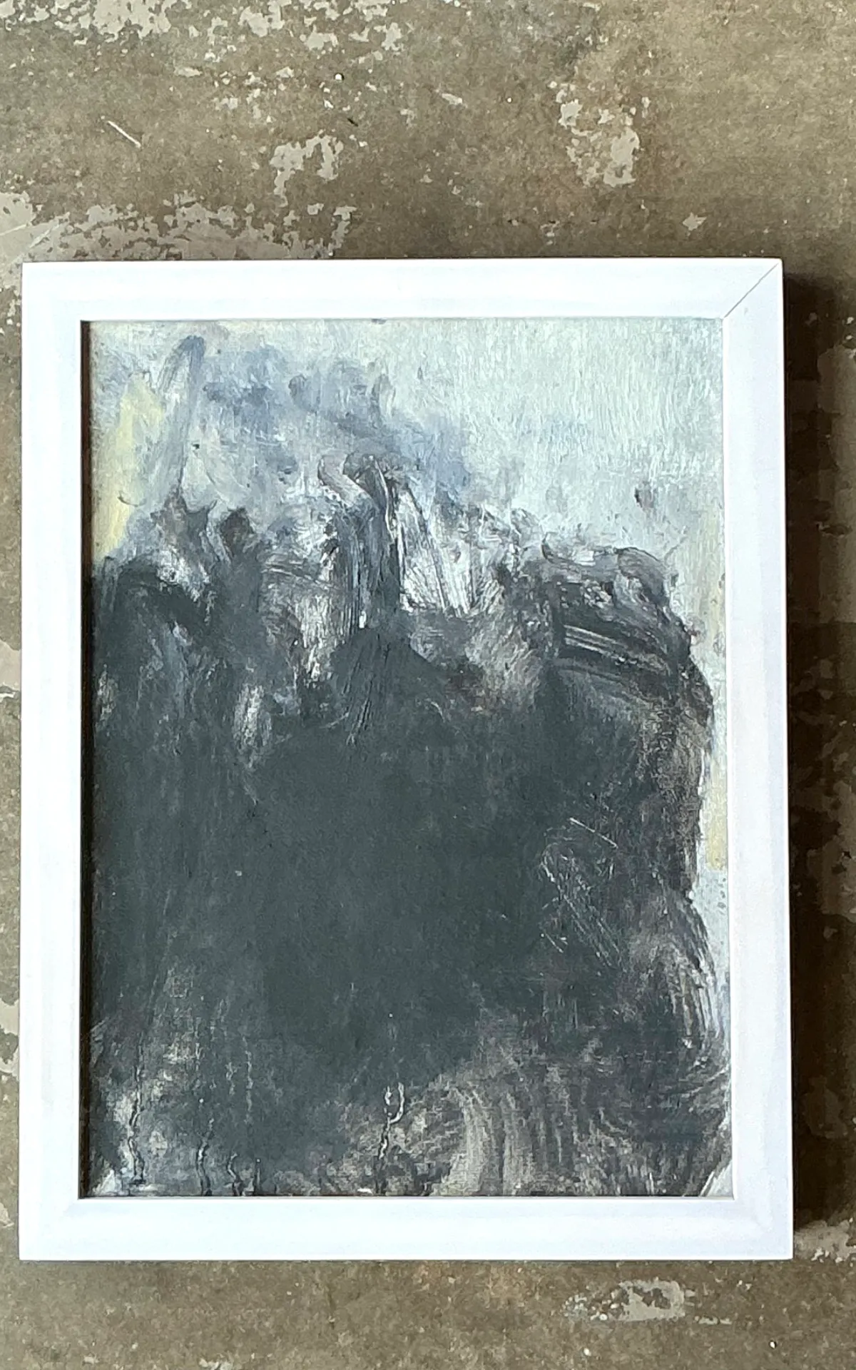 Vintage Abstract Expressionist Black and White Painting — additional photo 6