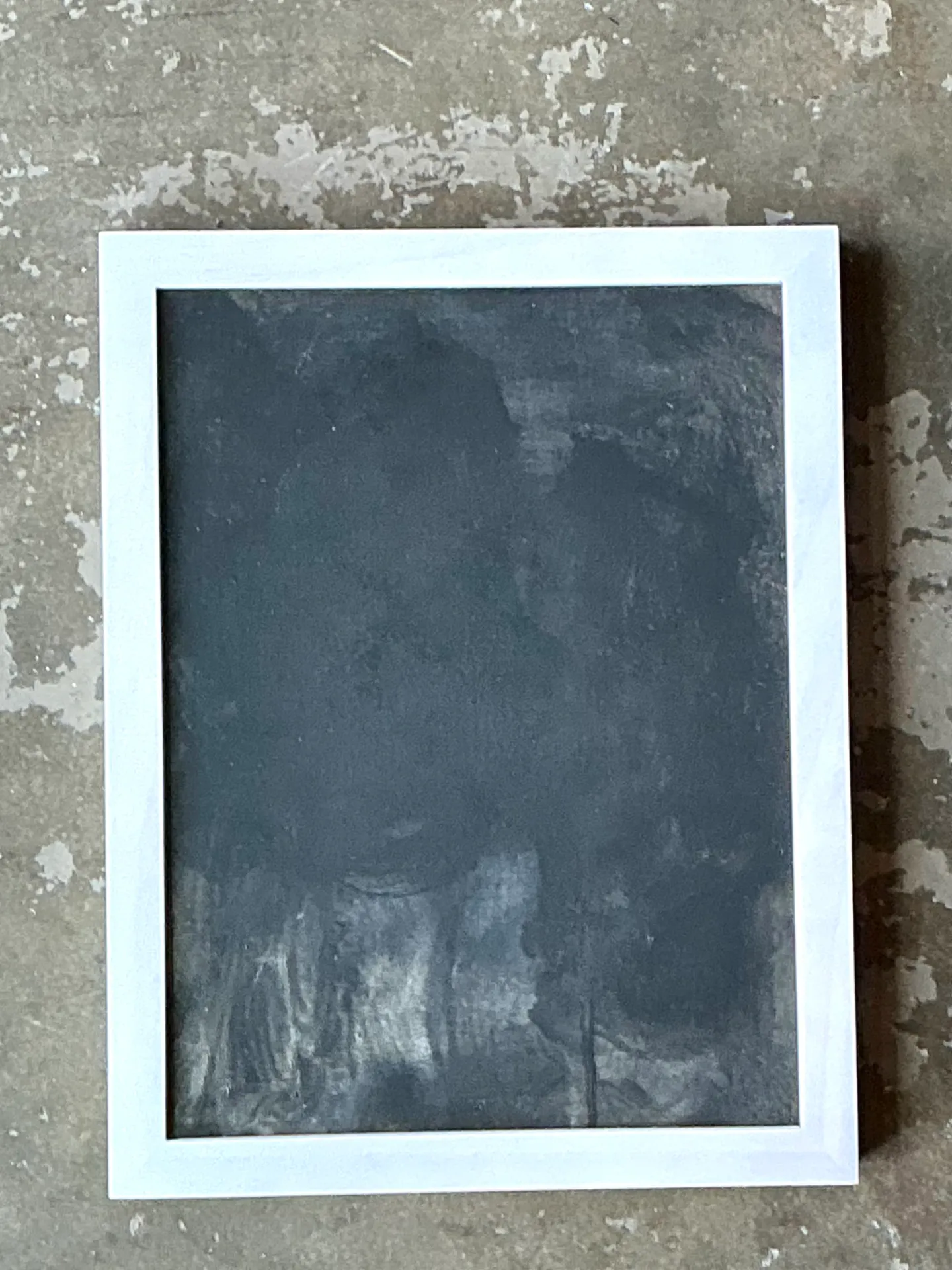 Vintage Black and White Abstract Expressionist Painting — additional photo 1