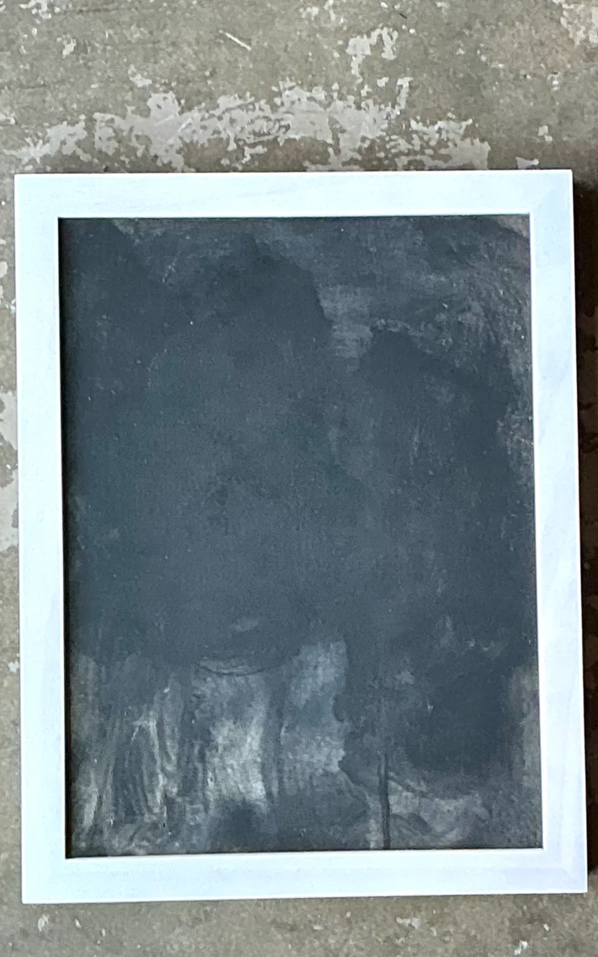 Vintage Black and White Abstract Expressionist Painting — additional photo 1
