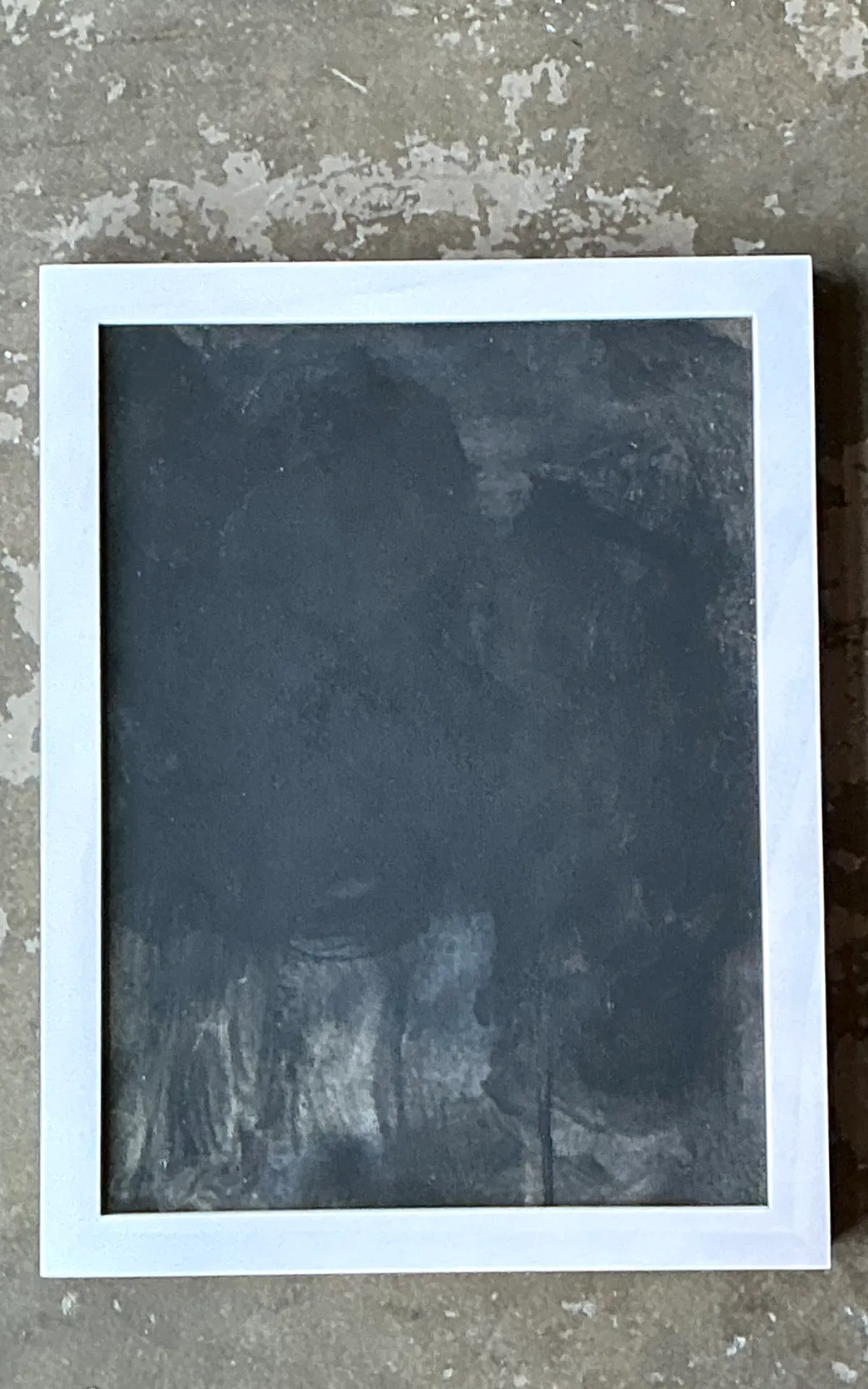 Vintage Black and White Abstract Expressionist Painting — additional photo 3