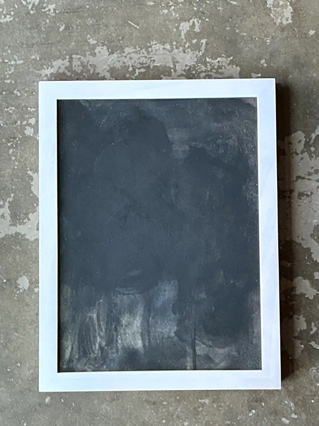 Vintage Black and White Abstract Expressionist Painting — additional photo 3