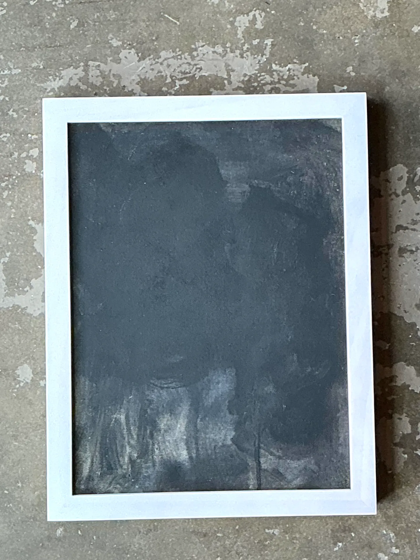 Vintage Black and White Abstract Expressionist Painting — additional photo 5