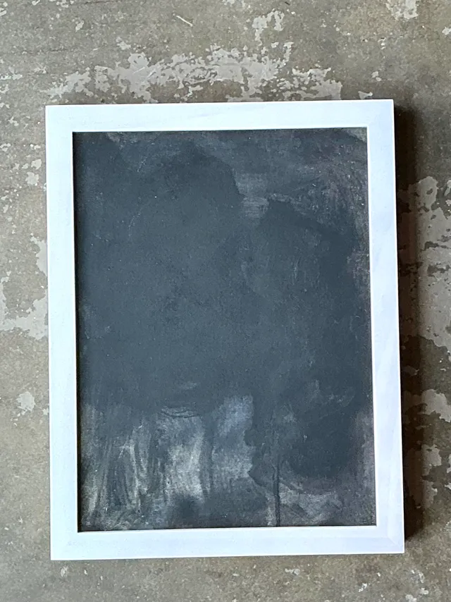 Vintage Black and White Abstract Expressionist Painting — additional photo 5