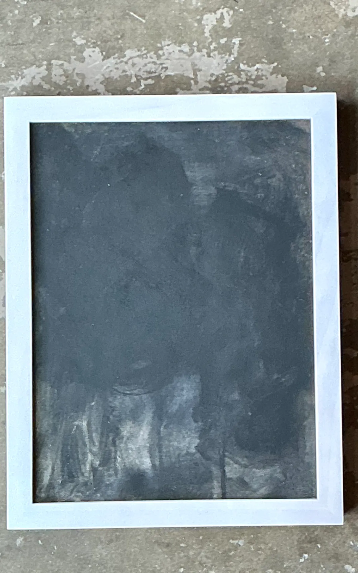 Vintage Black and White Abstract Expressionist Painting — additional photo 2