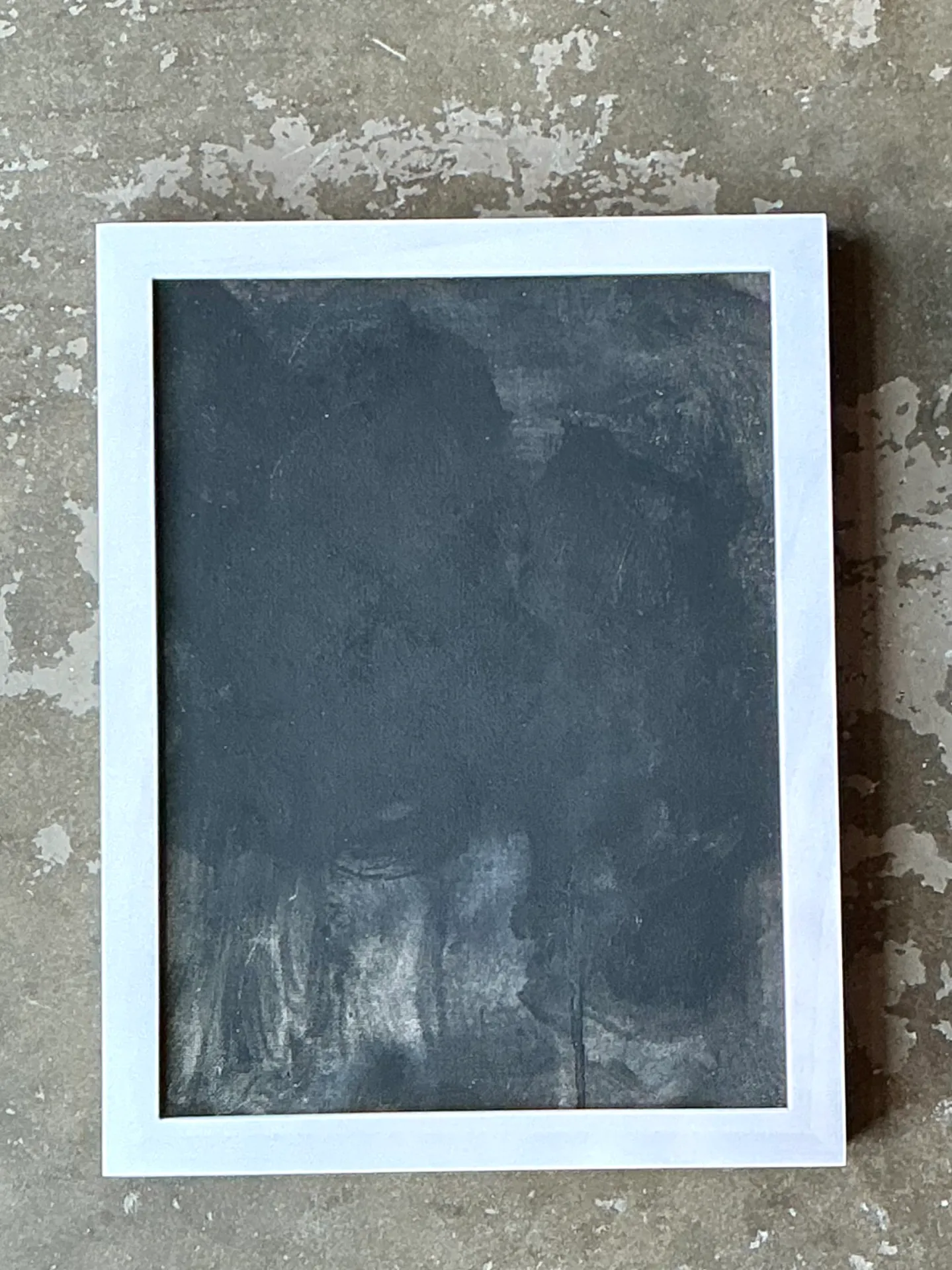 Vintage Black and White Abstract Expressionist Painting — additional photo 4